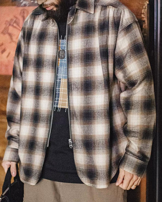 ブルッキングズ レトロチェックジップシャツジャケット 2456