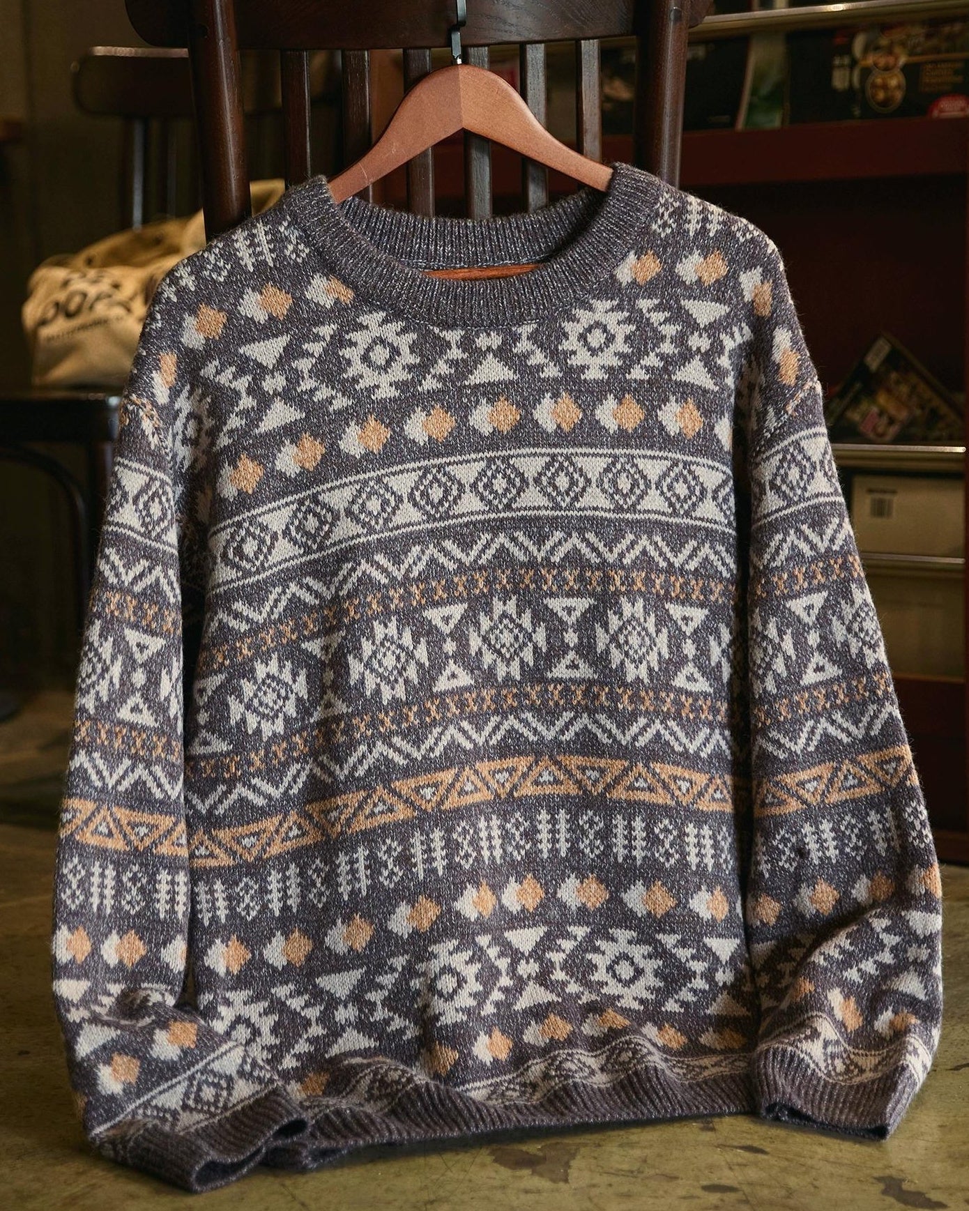 カムデン クルーネックジャカードニットセーター 2295