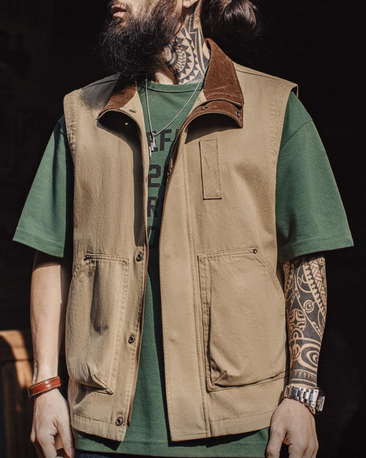 フェアホープ コーデュロイカラーユーティリティワークベスト 2545