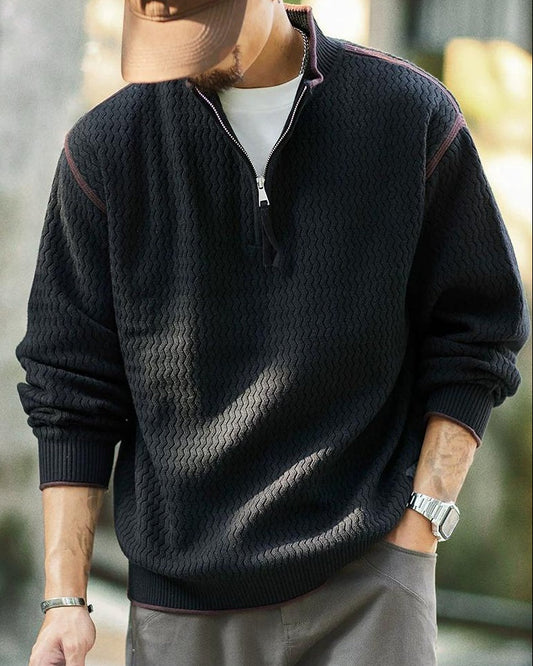 チカシェイ ジオメトリックハーフジッププルオーバー 2397