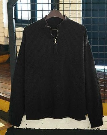 チカシェイ ジオメトリックハーフジッププルオーバー 2397