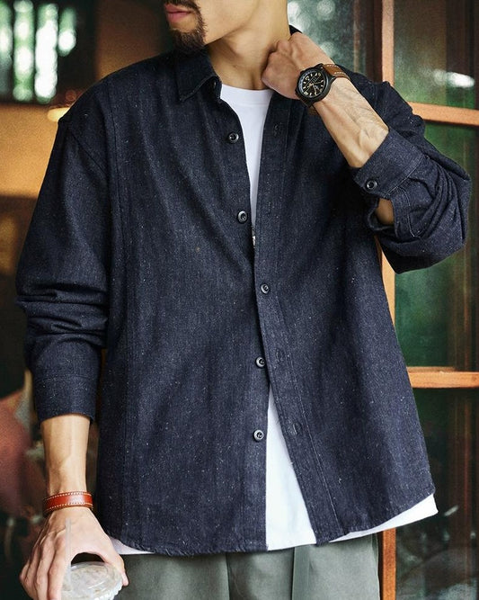 ミッドランド ネップツイードライク シャツ 2328