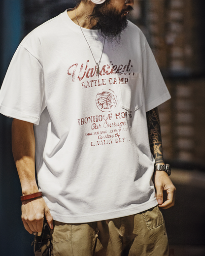 ラドロー レトロプリントポケットTシャツ 2697