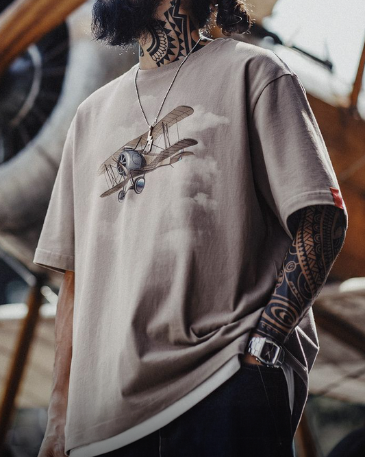 リーチバーグ レトロエアプレーングラフィックTシャツ 2774