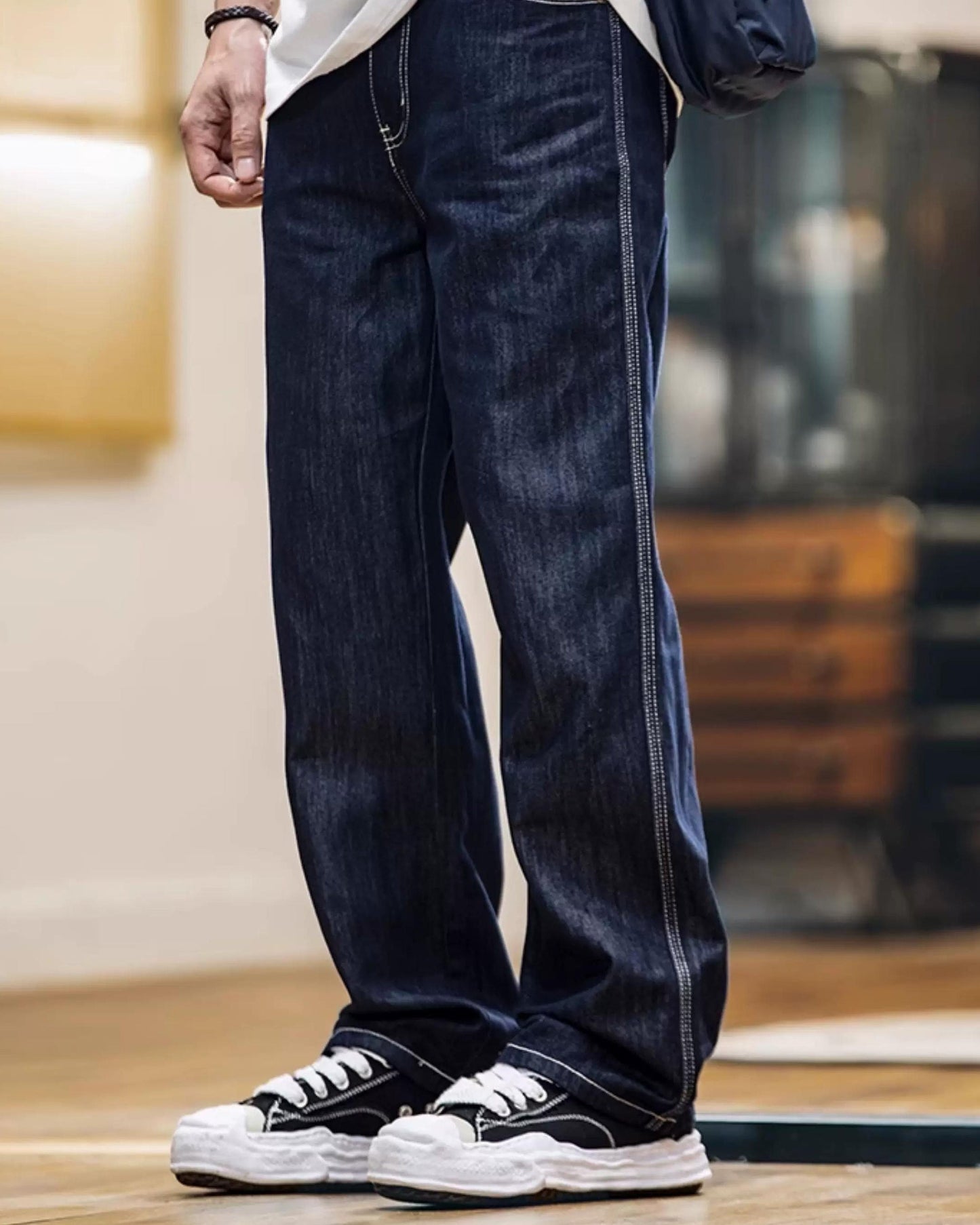 ニューポートニューズ トリプルステッチワイドジーンズ 2430