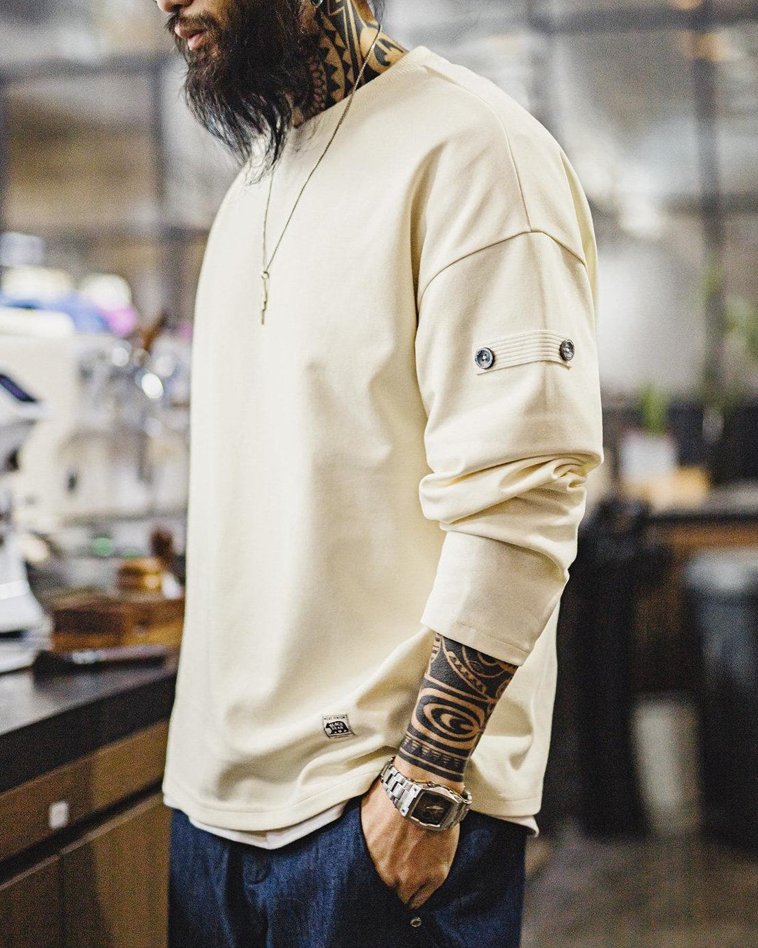 マッコール スリーブボタン クルーネック ロングスリーブ 2530