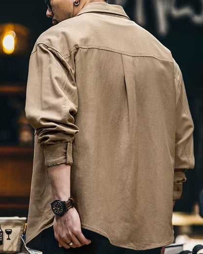 ロックビル スクエアダブルポケットワイドシャツ 2433