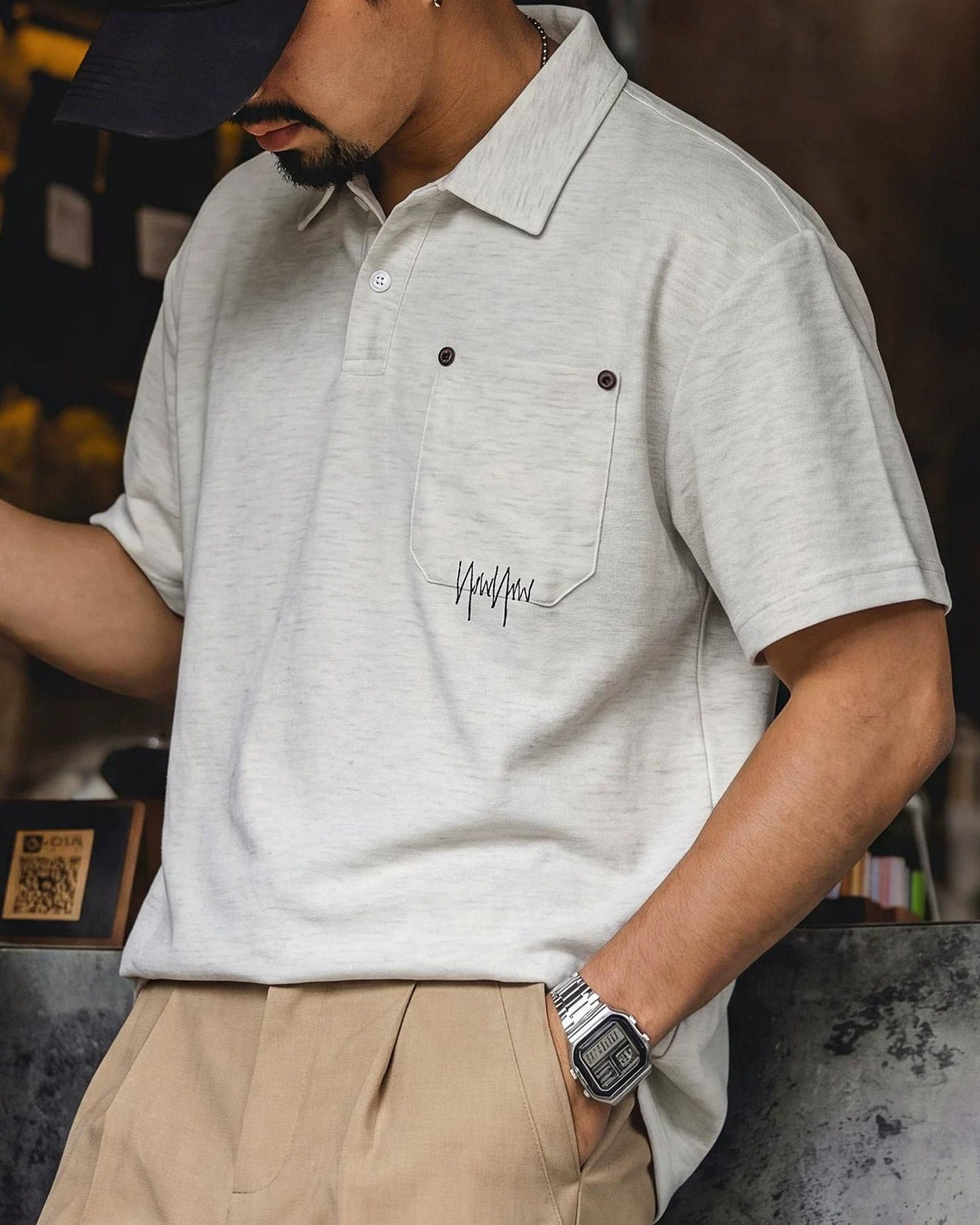 スノホミッシュ ポケットステッチポロシャツ 2672