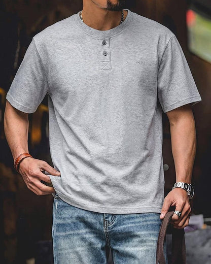 ヤキマ ベーシックヘンリーネックTシャツ 2659
