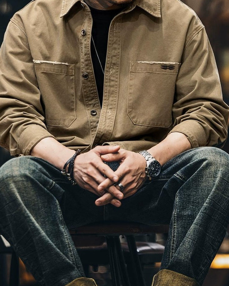 フランクフォート ダメージポケットCPOシャツジャケット 2349