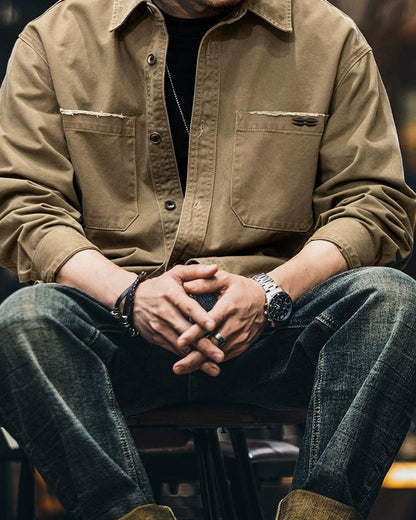 フランクフォート ダメージポケットCPOシャツジャケット 2349