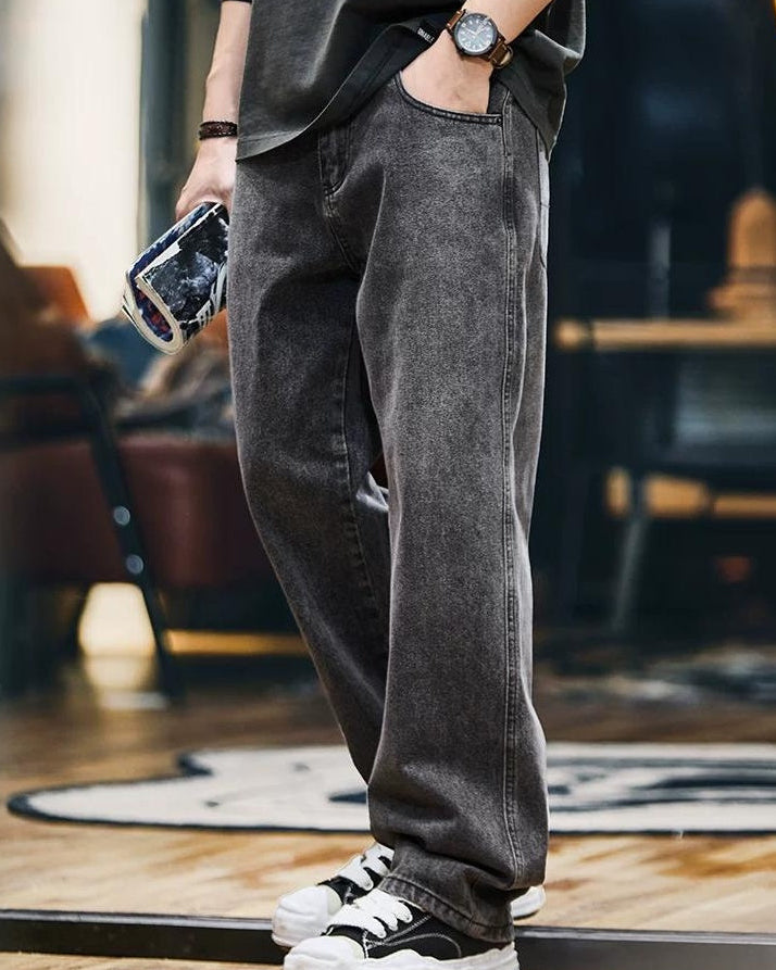 フィッチバーグ フェードブラックストレートジーンズ 2446