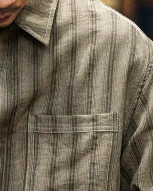 タスカルーサ レトロストライプロングシャツ 2350