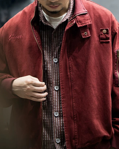 リンチバーグ 刺繍スタンドカラーワークジャケット 2359