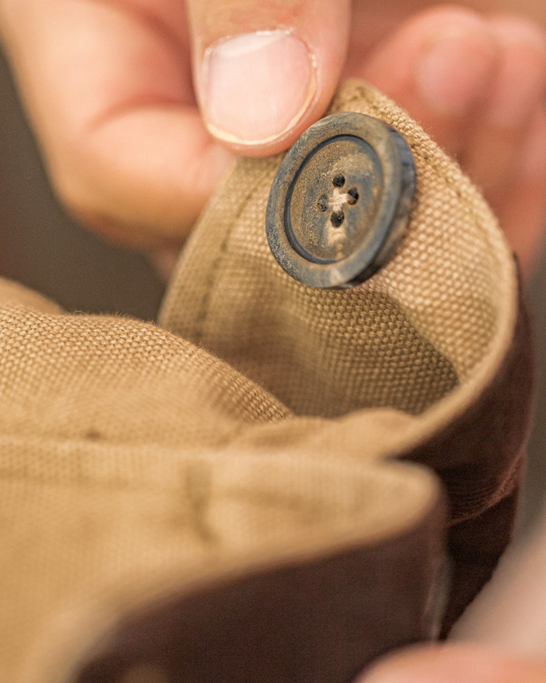 カイルア コーデュロイ襟キャンバスロングコート 2241