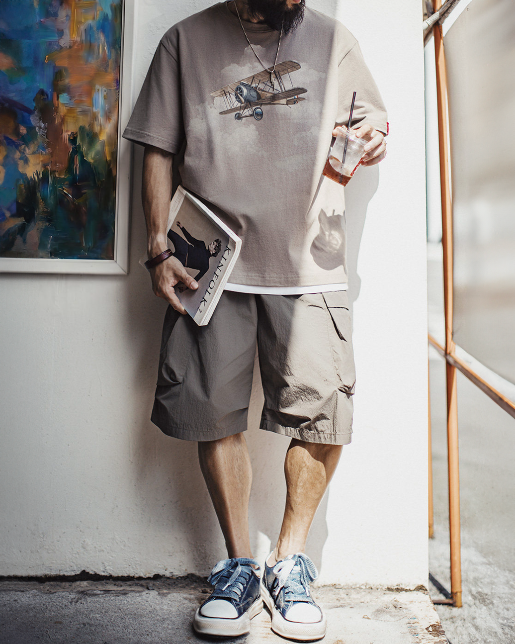 リーチバーグ レトロエアプレーングラフィックTシャツ 2774