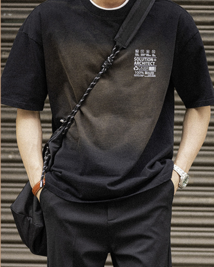 パイブラフ ウォッシュドバックプリントTシャツ 1675