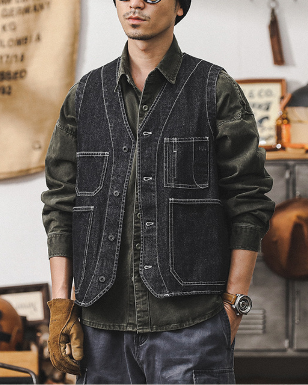 ジョセフィン ウォッシュ加工デニムベスト 1211 – アメカジ通販サイト