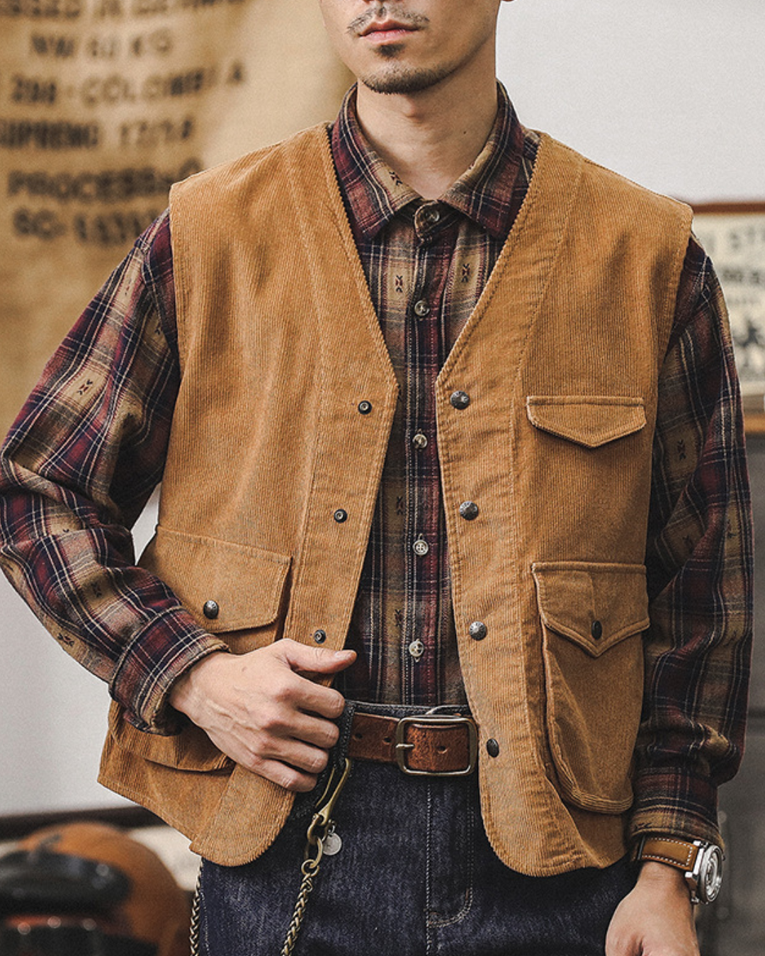 リディア コーデュロイVネックベスト 1212 – アメカジ通販サイト