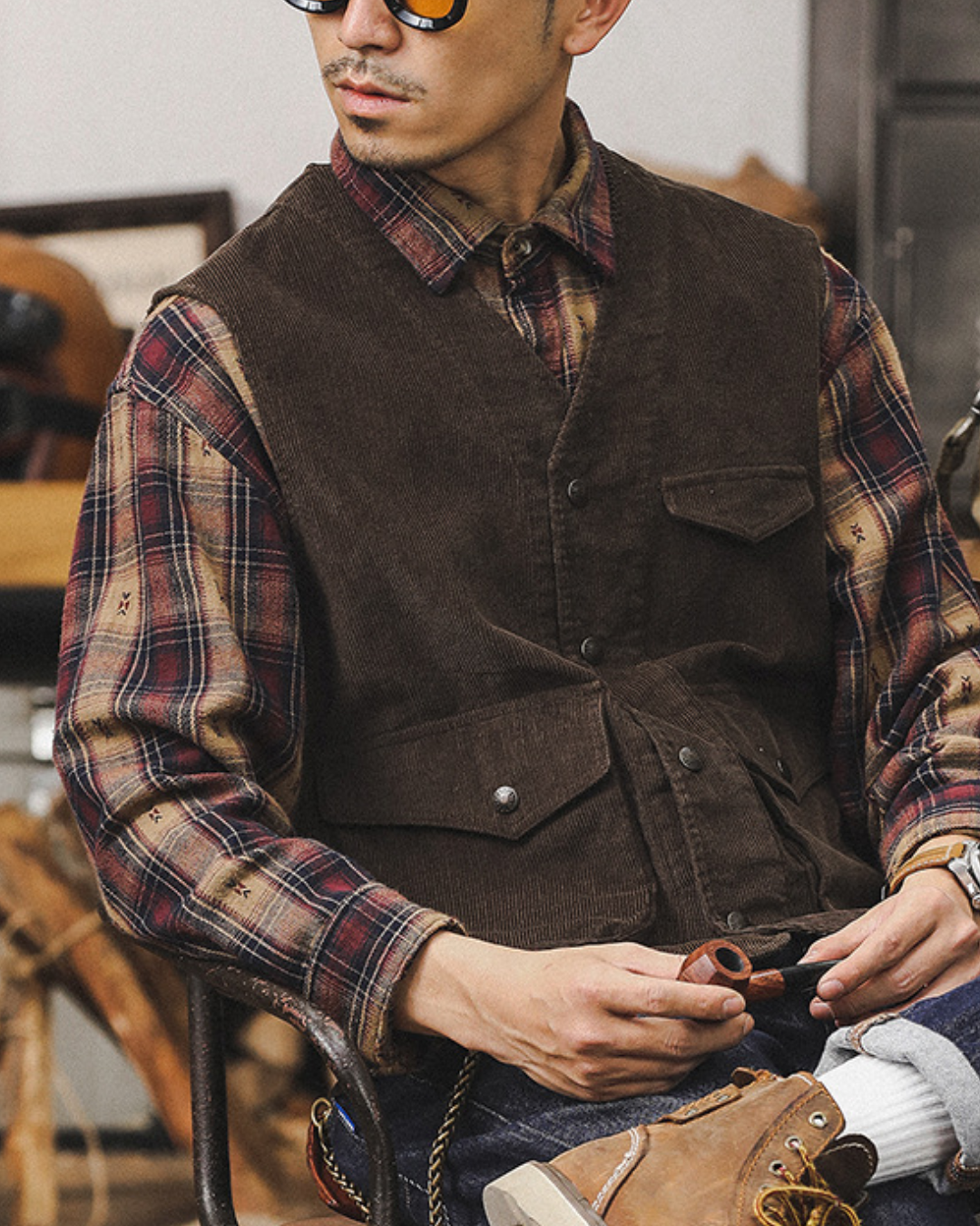 リディア コーデュロイVネックベスト 1212 – アメカジ通販サイト