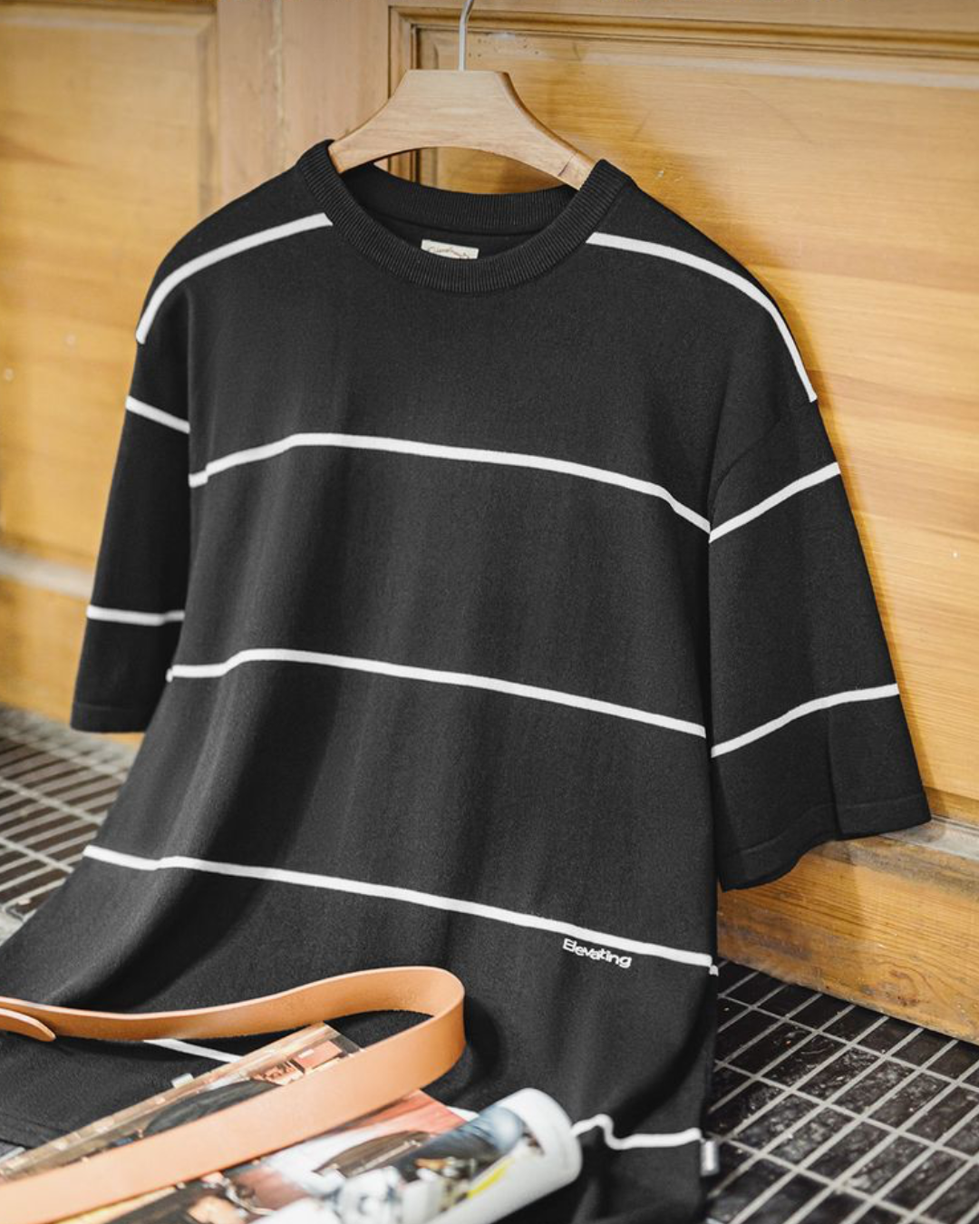 バロン コントラストストライプTシャツ 1685