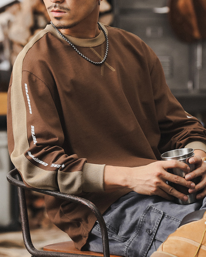 アボンデール コントラストカラー長袖Tシャツ 1357