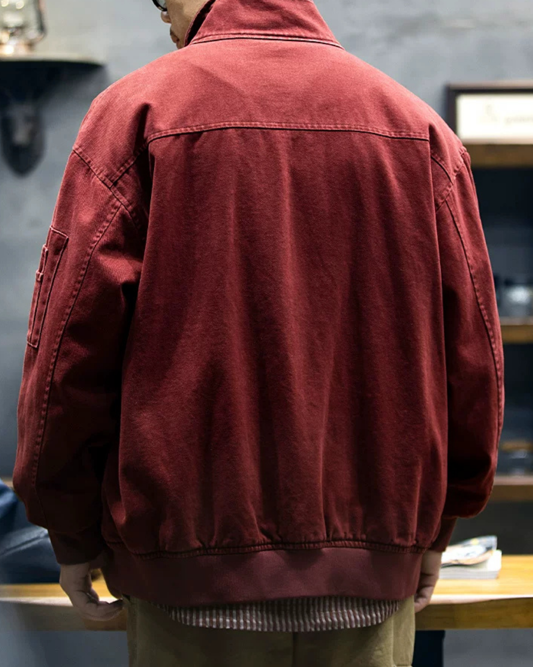 リンチバーグ 刺繍スタンドカラーワークジャケット 2359