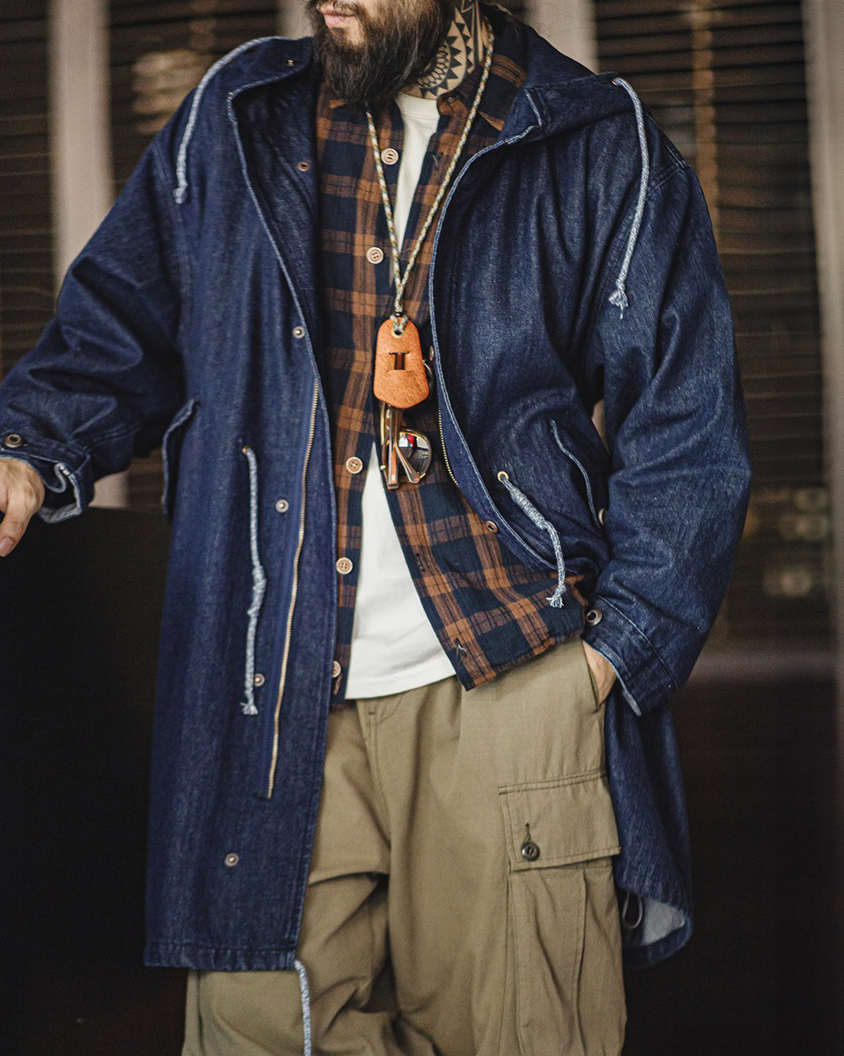リビングストン フード付きデニムジャケット 1007