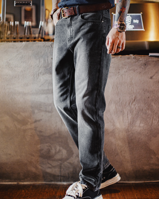 ブライス ウォッシュドブラックルーズテーパードデニムパンツ 2266