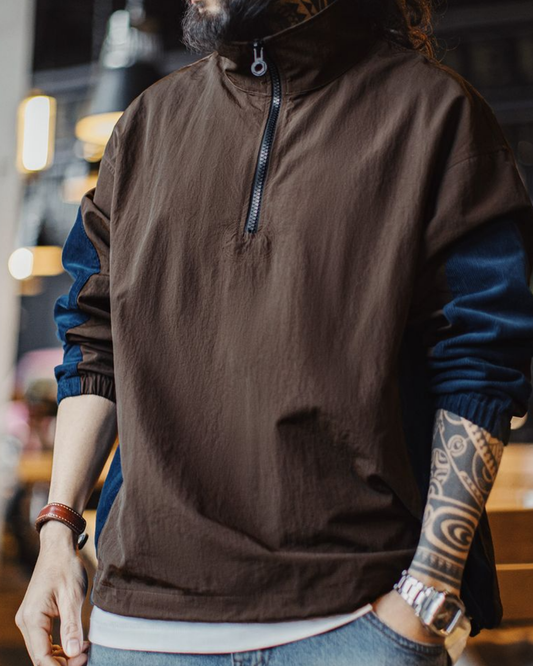 アマリロ コーデュロイ切替ハーフジップスタンドジャケット 2276