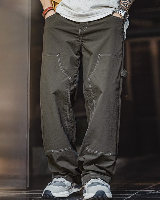 キャスパー コントラストステッチルーズテックパンツ 2273