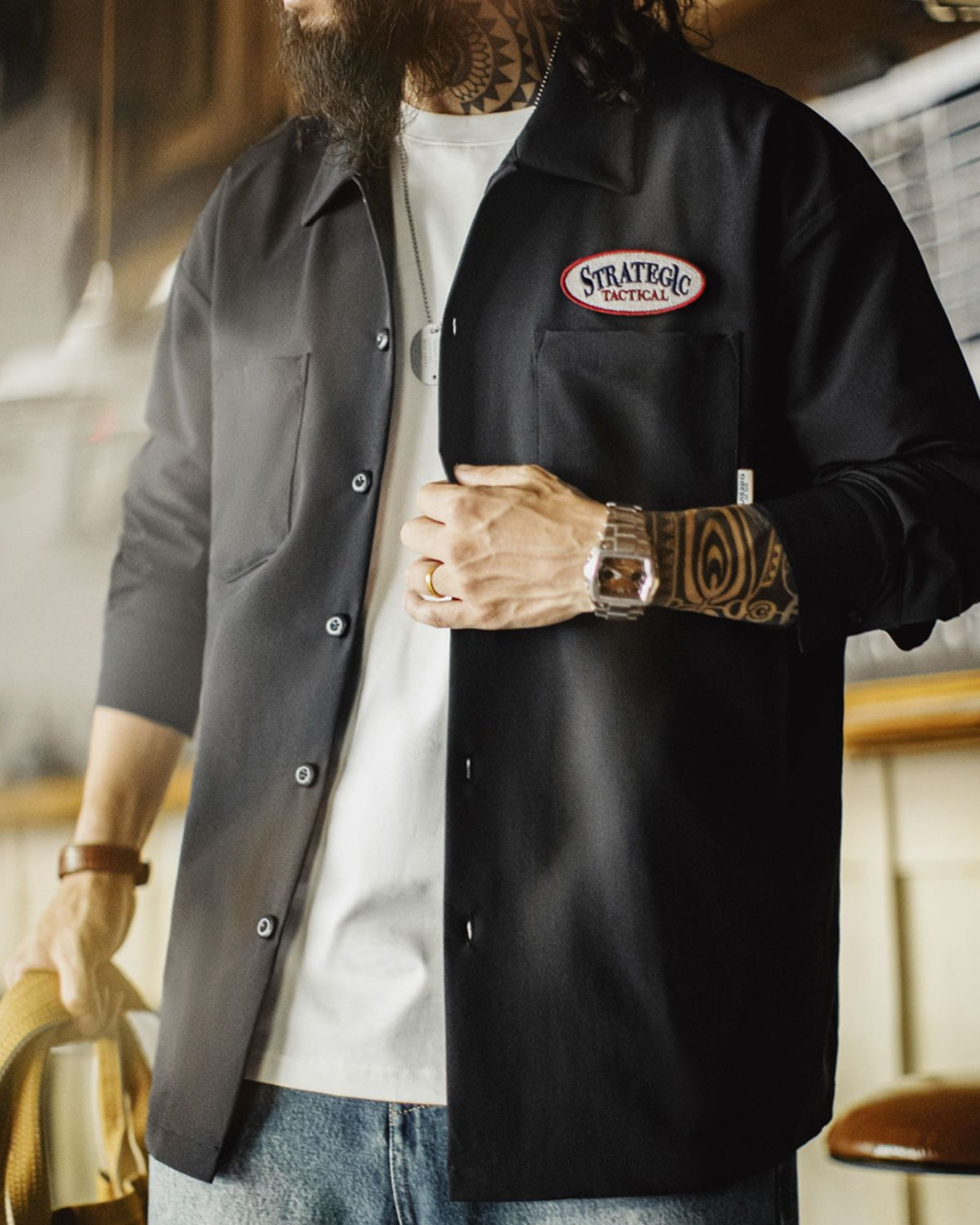 ユマ クラシックエンブレムワークシャツジャケット 2259