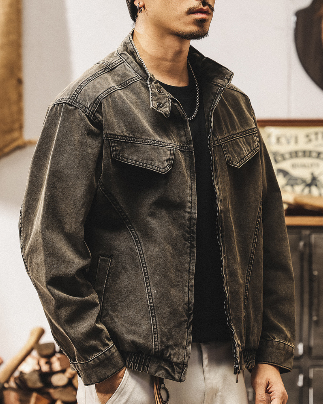 フェニックス ウォッシュドスタンドカラーブルゾン 2208