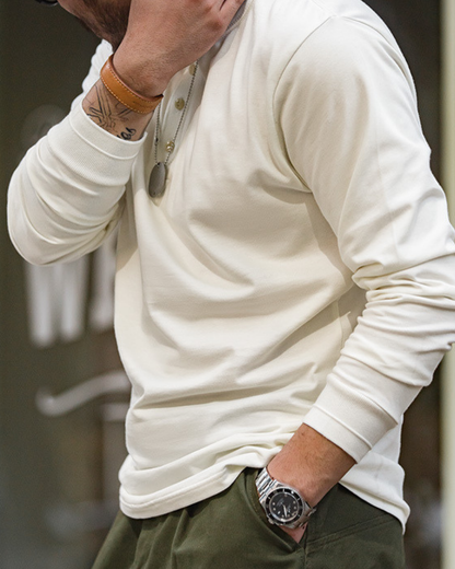 シラキュース ボタンダウンヘンリーネックロングカットソー 2226