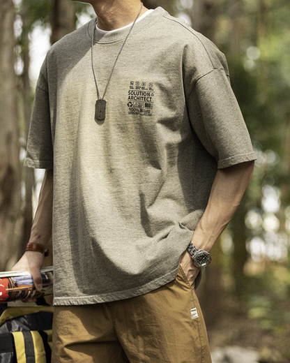 パイブラフ ウォッシュドバックプリントTシャツ 1675