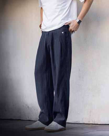 【一本で何役もこなす】バーニー タックストレートテーパードワークパンツ 2540｜季節を選ばず穿ける