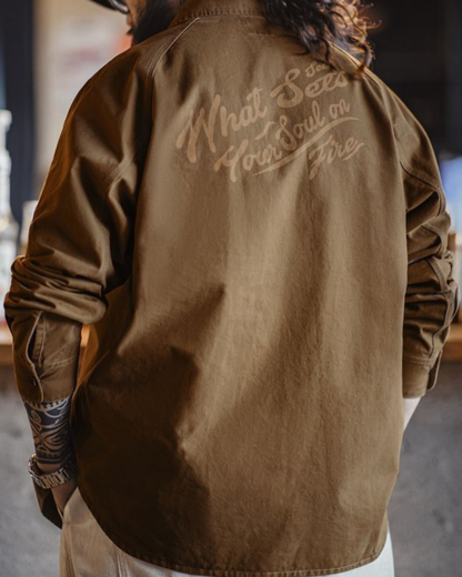 カークランド バックプリントラグランウェスタンシャツ 2255