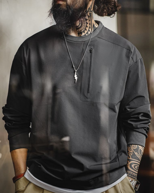 フォートワース ジップポケットクルーネックトップス 2274