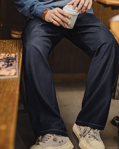 フーマ ホワイトステッチドロストデニムイージーパンツ 2279