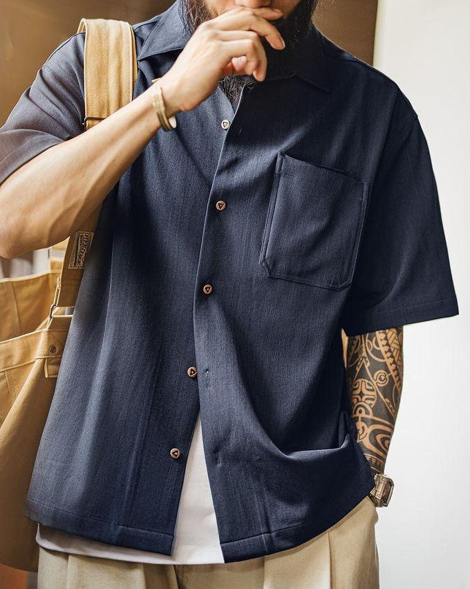 ロングビュー ライトレトロオープンカラーシャツ 2638