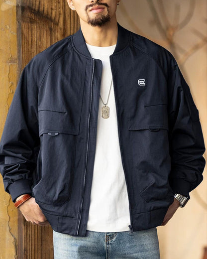 ハノーバー リブカラーラグランワークブルゾン 2487