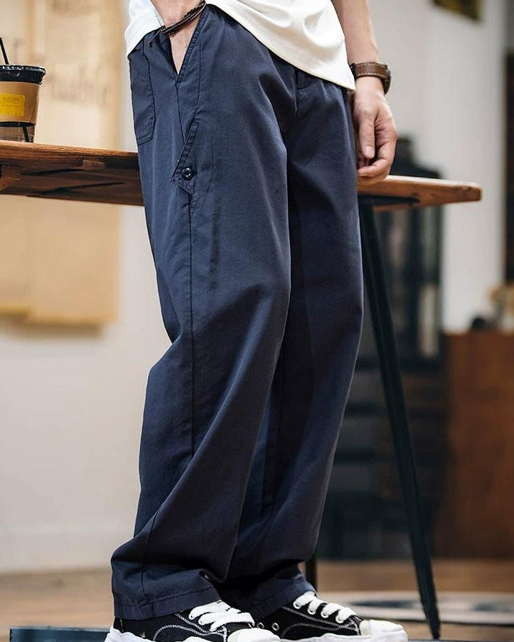 エジソン サイドボタンストレートワークパンツ 2437