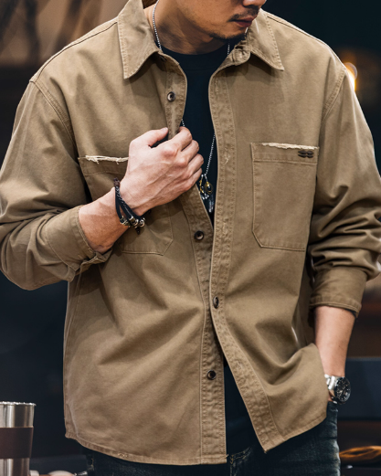 フランクフォート ダメージポケットCPOシャツジャケット 2349