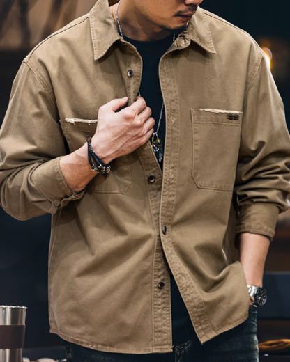 フランクフォート ダメージポケットCPOシャツジャケット 2349