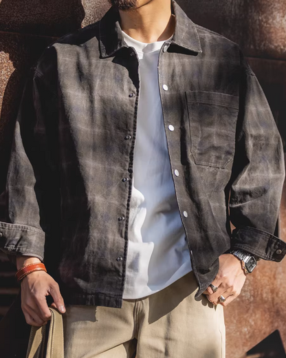 マウンテンホーム スナップボタンボックスチェックシャツ 2474