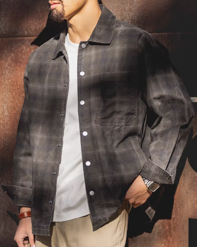 マウンテンホーム スナップボタンボックスチェックシャツ 2474