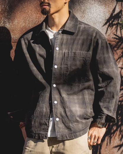 マウンテンホーム スナップボタンボックスチェックシャツ 2474