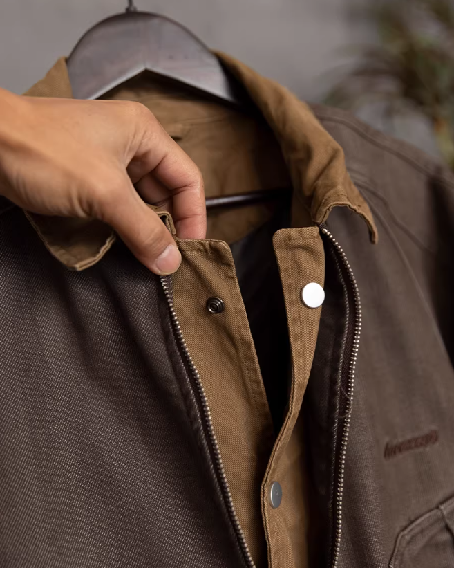 ウェスタリー バイカラー襟切替ラグランワークブルゾン 2491