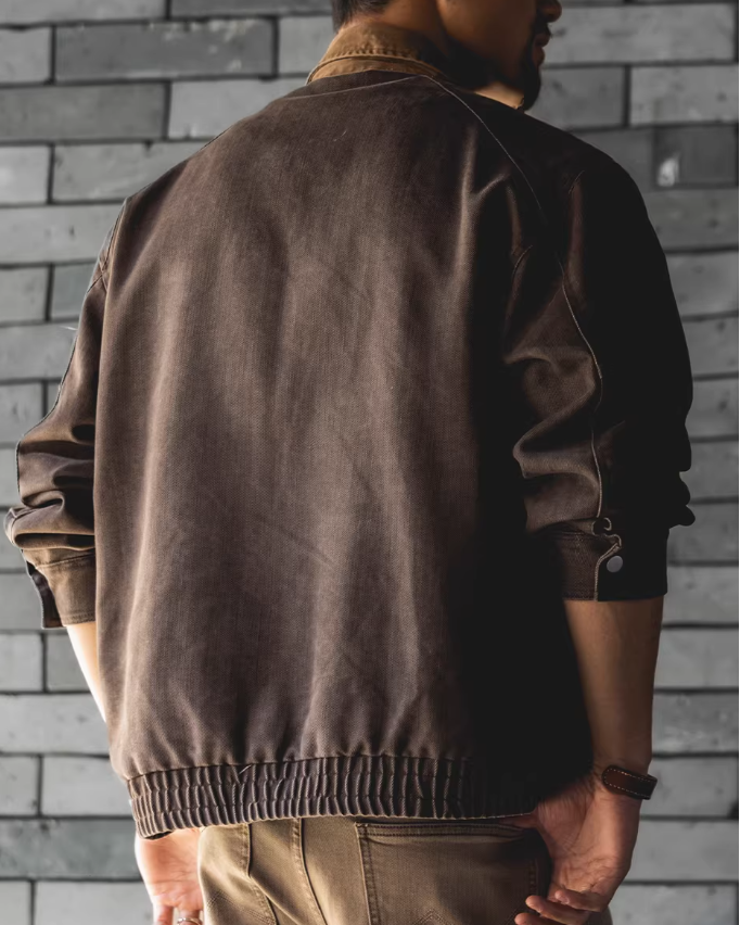 ウェスタリー バイカラー襟切替ラグランワークブルゾン 2491