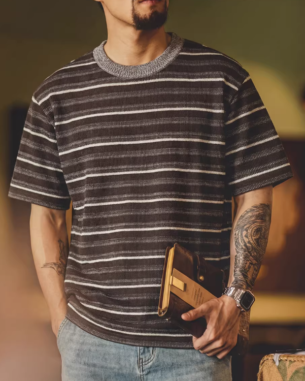 トゥームストーン コントラストネックマルチボーダーニット 2591